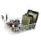 MegaChef 17.5" White 14 Plate Position Dish Rack